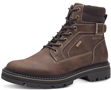 s.Oliver Herren Stiefel zum Schnüren Wasserabweisend Vegan