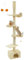 Feandrea Arbre à Chat du Sol au Plafond, Tour pour Chat Réglable en Hauteur 231-291 cm, à Plusieurs Niveaux, Griffoirs Épais, Perchoir, Beige PCT210Y01