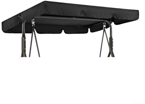 YUANGANG Classic Black Oxford Fabric Swing Chair Canopy Waterproof Sunshade for Swing Chair (195x125x15cm)