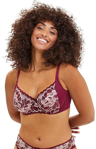 SANS COMPLEXE Capucine_79AAK28 Soutien-Gorge, Rouge Rhododendron et Rose Poudre, 110C Femme