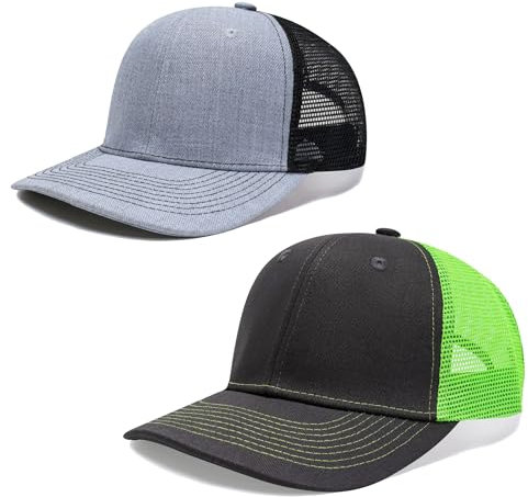 HAPEE Baseballkappen für Herren, Trucker, Klassische Snapback-Kappe mit Farbblockierung (DE/NL/SE/PL, Alphanumerisch, Einheitsgröße, D-2P04)