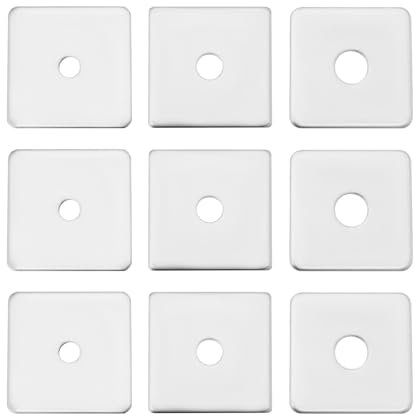 YINETTECH Paquete de 30 arandelas cuadradas de acero chapado en zinc M8 M10 M12 50 x 50 x 3 mm de grosor, arandelas cuadradas para construcción, fontanería, automoción eléctrica