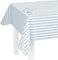 LILENO HOME Tischdecke abwaschbar als Meterware 240x140cm (Schnittkante) in Blockstreifen light blue Motiv - Wachstuchtischdecke wasserabweisend ideal als Tischtuch o. Tischläufer für Bierzeltgarnitur
