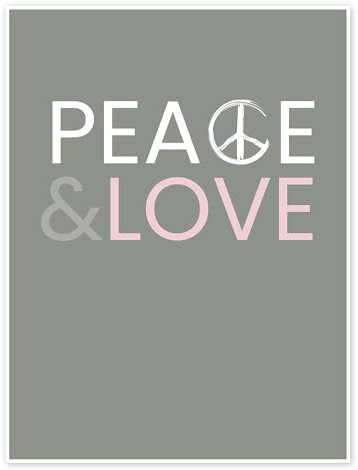 Posterlounge Peace & Love III Poster von Typobox 13 x 18 cm Wandbilder Wanddeko