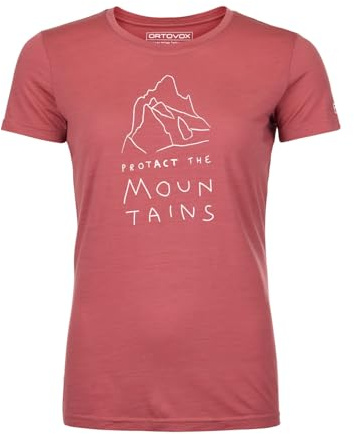ORTOVOX 150 COOL MTN Protector TS W - Bequemes, langlebiges Merino-Shirt mit Kühleffekt für Alpintouren - PINK - Damen - XS