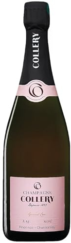 Champagne Collery Grand Cru Rosé NV 75 cl – Elegant Blend of Pinot Noir & Chardonnay – Floral, Stone Fruit & Citrus – 12% ABV