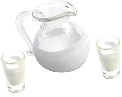 BESTonZON 1 Jeu Mini Pot à Lait Toys Pot de Lait Miniature Pot à Lait Miniature Pot à Lait en Miniature Mini décor Artisanal modèle de Pot à Lait de Simulation résine Blanche