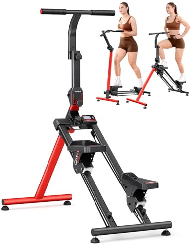 YOLEO Stepper Pliable pour Appartement avec 3 Programmes d'Entraînement | Guidon Réglable et Pédales Larges Antidérapantes, Appareil Cardio avec Écran LCD, 90% Pré-monté, Supporte 300 KG