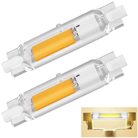Dvnoua R7S LED 78mm Dimmbar, 20W Stab-LED R7S Lampe Ersatz 200W Halogen Leuchtmittel, Naturweiß 4000K 2000lm, Kein Flackern 360°Abstrahlwinkel, Beleuchtung für Zuhause, 2 Stück
