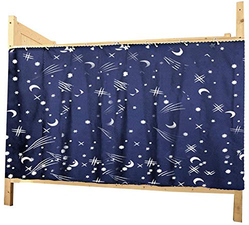 CLARA Einzelbett, Hochbett, Vorhang, für Studenten, Studenten, Schlafsaal, Betthimmel, Bettvorhang, Verdunklung, Moskitonetze, Bettvorhang, dunkelblau (1 Panel, 150 x 200 cm)