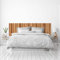 MEGADECOR Kopfteil für Bett, PVC, dekorativ, mit Holzstruktur, Kirschbaum, vertikal, verschiedene Größen (115 cm x 60 cm)