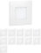 ledscom.de 12 Stück LED Treppenlicht/Wandeinbauleuchte FEX für innen und außen, eckig, 85 x 85mm, warmweiß