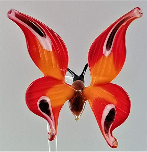 Glasvogelwelt Orchideenstab Schmetterling -Normale Ausführung- (rot/gelb)