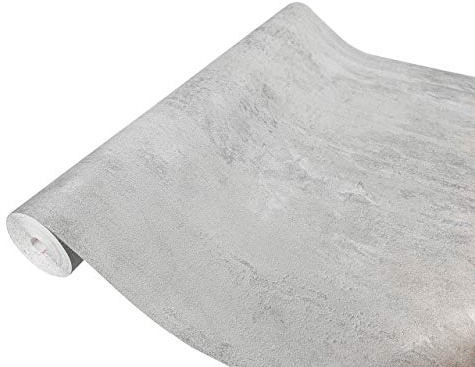 DecoMeister Pellicola Adesiva per Mobili 67,5x240 cm - Carta Adesiva Effetto Pietra per Rivestimento Mobili Cucina e Tavoli - Pellicola Decorativa Lavabile e Impermeabile - Cemento Grigio