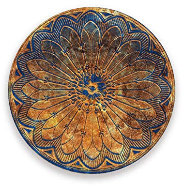 Saugfähige Untersetzer für Getränke 4er Set Bunt Abstrakt Mandala Arabesque Rund Keramik Stein Untersetzer mit Korkboden für Holztisch Einweihungsgeschenk