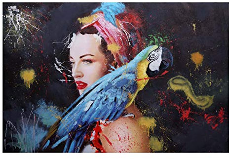 Mendler Ölgemälde Frau HWC-H25 handgemaltes XL, Wandbild - 120x180cm
