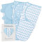 Comfy Cubs Swaddle Decke Baby Boy einfach Adjustable 3er-Pack säuglingsschlafsack wrap Neugeborene (3-6 Monate - Blau, Groß)