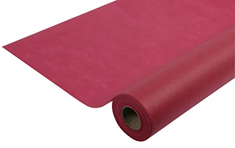 Pronappe Tischdecke R782008I Einweg-Tischdecke aus Spunbond-Vlies Länge 20m Breite 1,20m (pro Rolle) Farbe bordeaux Reißfestes, wasserabweisendes und abwischbares Material