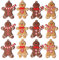 12 Stücke Lebkuchenmann Anhänger Lebkuchenmann Dekoration Lebkuchenmann Figur Christbaumschmuck Set Weihnachtsdeko Figuren Set Weihnachtlicher Baumschmuck Anhänger Für Festliche Home Party Kinder