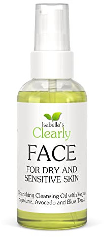 Clearly FACE, Deep Pore Cleansing Oil for Dry and Sensitive Skin | Nourishing and Hydrating Cleanser and Makeup Remover with Avocado, Argan, Vegan Squalane (Dry Skin)