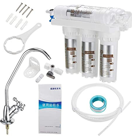 BJTYHT 5 stück/Satz 3 + 2 ultrafiltration trinkwasser filtersystem Home küche wasserreiniger mit Wasserhahn tappe wasserfilter kartuschen Kits (Size : A)