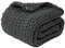 YNM Original Hand Knitted Throw Blanket | Soft, Breathable and Portable Medium-Weight Chunky Knit Throw for Couch, Sofa, Bed and More | Stylish Home Décor Piece (Charcoal Grey, 130x180 cm)