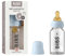 BIBS Baby Glass Bottle, Vermindert Koliken, Runder Sauger aus Naturkautschuklatex, Unterstützt das Stillen. Hergestellt in Dänemark, Complete Set - 110 ml, Baby Blue