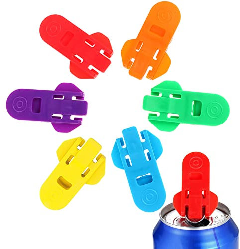 Catelves 6 Stücke Dosenverschluss Getränkedosen, Dosenöffner zum Öffnen von Getränken, Dosen Verschluss, Getränkedosenöffner, Getränkedosen Ringöffner Aluminium für Cola, Soda, Bier