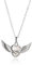 Collar de alas de ángel de plata esterlina 925 con corazón colgante para las mujeres,corazones collar de amor cadenas de amistad regalos para bebé niños niñas mujer hija bautizo comunión Cumpleaños