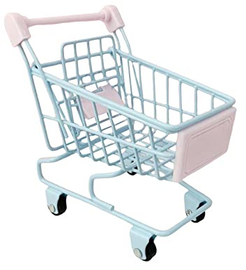 Almencla Kinder Einkaufswagen Spielzeug Supermarkt Trolley Mini Shop Einkaufswagen Spielzeug für Mädchen Und Jungen, Blau