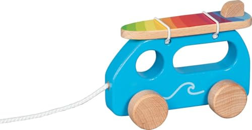 goki 54858 - Ziehfahrzeug Surfer Van - modernes Design - abnehmbares Surfbrett