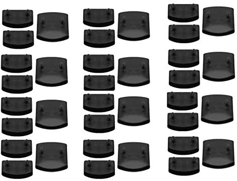 FHGLER 12 x Lattenrost-Halter, 24 x Seitenleistenhalterungen,5.5 cm x 9 mm (Innenmaß) Plastik End Kappen Inhaber Breite Mittelschiene Ersatz Bett Lamelle Inhaber Kits für Einzel- und Doppelbetten