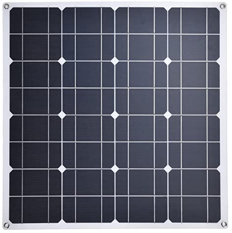Natudeco Chargeur De Panneau Solaire étanche Flexible 60W 5V Panneau Solaire en Silicium Monocristallin Portable à Double Sortie pour la Sauvegarde d'urgence D'aventure en Plein Air