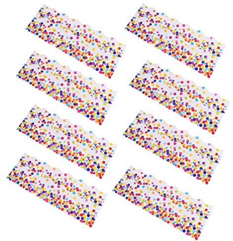TEHAUX 70 Stück Tafelrand Aufkleber Grenzen Für Schwarze Bretter Im Klassenzimmer Wandrand Aufkleber Konfetti Pinnwand Grenze Regenbogen Schwarz Deko Pvc Bilderrahmen Tafelaufkleber