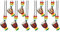 VENYAA 10 Stück Instrument Halsketten Djembe Trommel Mini Anhänger afrikanische Trommel Halskette Trommeln und Percussion