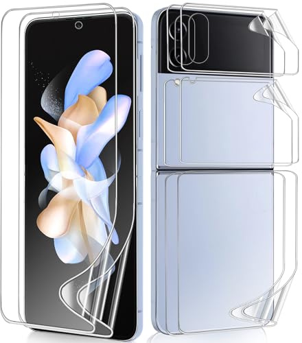 DYNASCO 2 Sets Compatibile per Samsung Galaxy Z Flip 4 TPU Pellicola Protettiva, HD Protezione Schermo per Galaxy Z Flip 4 6,7 - Senza Bolle, Facile Installare, Supporta Sensore di Impronte Digitali