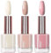 EONFAVE Nail Polish Set - Nude White Nail Varnish Set - 3Pcs Nude Pink Milky White Nial Polish Natural Look - Quick Dry Nail Varnish Gift Set DIY Manicure Home