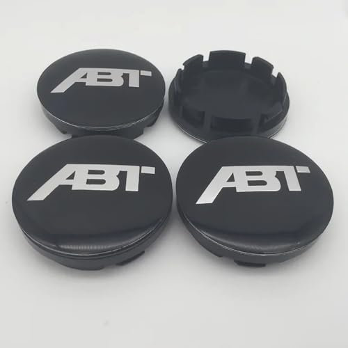 SenhE 4 Stück 65mm Abzeichen Radnabenkappen Radnaben-Zierkappen für ABT Anti Rost Autoteile dekorative Accessoires Nabendeckel Felgen Kappen,A