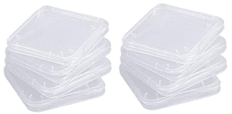 10pcs Speicherkartenkoffer Transparent SD -Kartenspeicherhülle tragbare staubsichere Karten transparenter Plastikspeicher -Hülle Halterabdeckungen oder Kamera -SD -Karte oder SD -Kartenadapterer