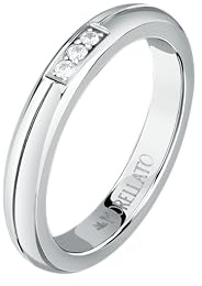 Morellato Damenring aus Stahl und Zirkonia, Kollektion Love SNA480