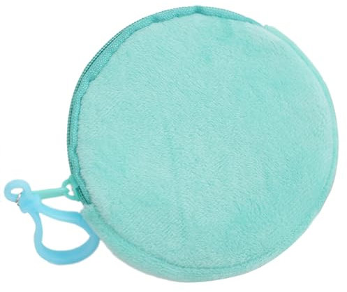 antianzhizhuang Mini porte-clés coloré - Joli porte-monnaie rond - Joli porte-monnaie circulaire - Pendentif décoratif en peluche - Porte-monnaie élégant, Vert lac