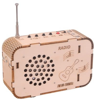 Kit Radio FM à Monter Soi-même - AM FM en Bois | Fabrication de Radio Portable, Bricolage Électronique pour Adolescents et Adultes