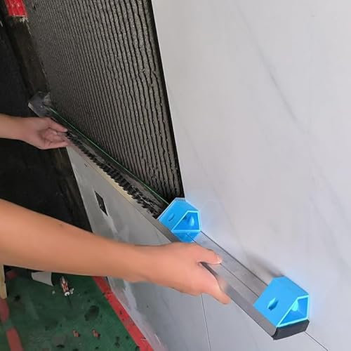 Truelle à carrelage, truelle à carrelage antirouille 60 cm/75 cm avec dent en Arc, Outil de Pavage de carrelage Plat de nivellement de Sable épais Pliable pour la Pose de carrelage 90cm