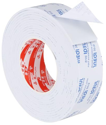 PATIKIL 5m Dichtungsband Selbstklebend, 45mm(B) x 3mm(D) Dichtband für Fenster Türen, Schaumstoff Klebeband 1 Rolle, Weiß