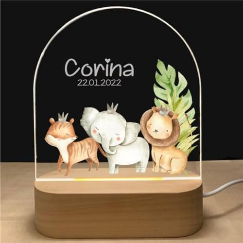 EIMOPE Individuelle für Nachtlicht Kinder Personalisierte Karikatur LED Lampe, Geschenke Baby mit Name Arcyl Nachtlampe Geschenk für Mädchen Junge Kinder Geburtstagsgeschenk Raumdekoration