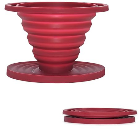 1 Stück Faltbarer Kaffee Tropfer Zusammenklappbarer Kaffeefilterhalter, Wiederverwendbarer Kaffeefilter, Geeignet für Camping, Outdoor, Küche, Familienfeiern und andere Szenen