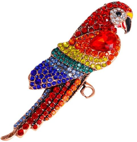 Vintage Papageien-brosche, Kristall-Vogel-anstecknadel, Bunte Papageien-brosche, Kleid, Mantel, Zubehör Für Kleidung, Schal, Dekoration
