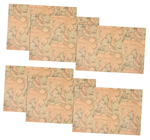 Hoement 10 Stück Geschenkpapier mit Vintage Weltkartenmotiv Zartes Papier für Geschenke und Blumensträuße Wiederverwendbar und Praktisch Faltbar für Hochzeiten und Geburtstage