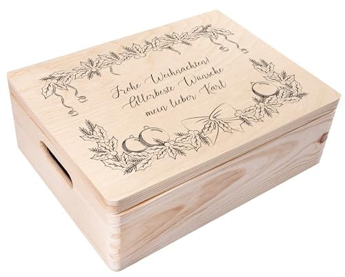 Creative Deco Weihnachtsgeschenke Personalisiert Holzkiste - Textrahmen