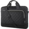 DOMISO Sacoche Ordinateur Portable 17 Pouces Mallette Professionnelle Adjustable pour PC Portable 17-17.3 Pouces，Bureau, Voyage, Noir